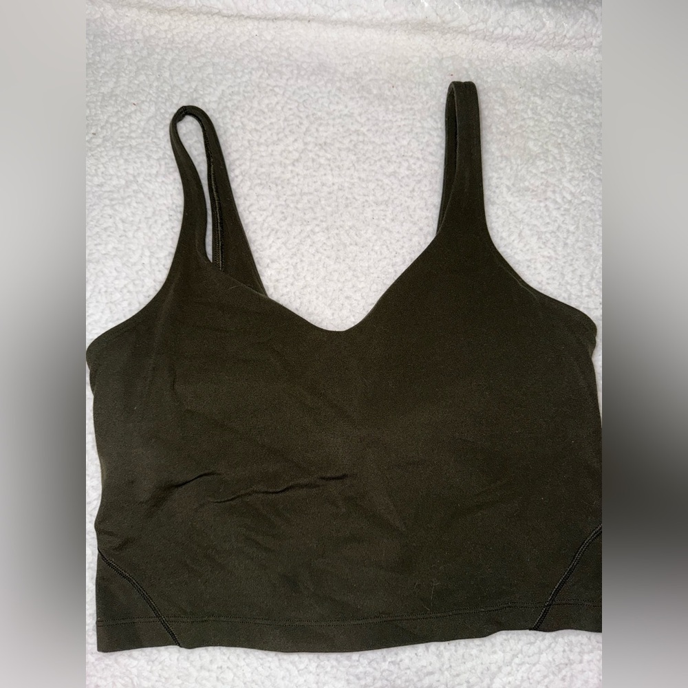 Olive green lululemon align tank